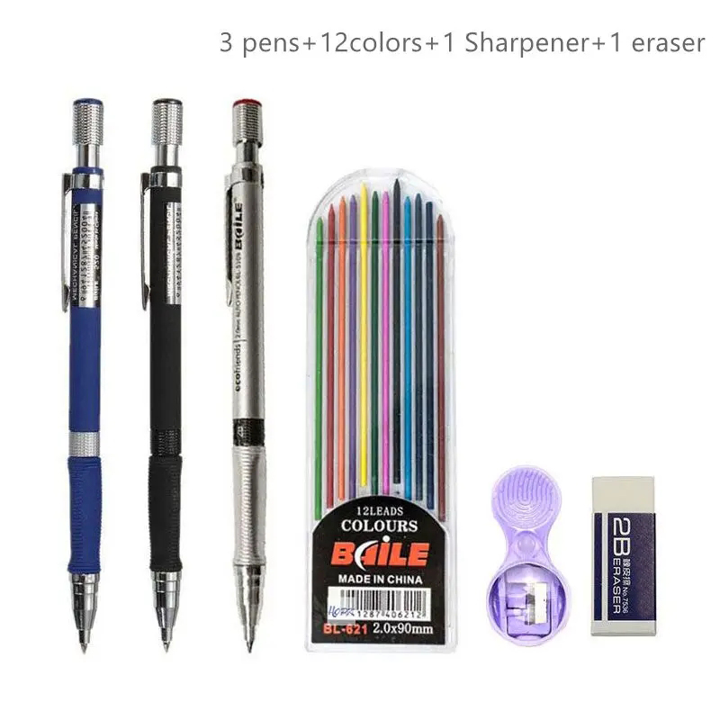 Staedtler Pencil Lumocolor - Набор механических карандашей 2B с цветными/черными