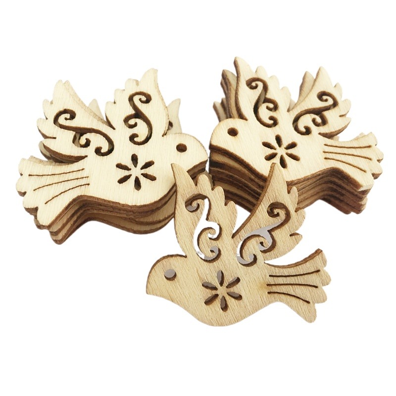 Craft Embellishments - 50 шт. неокрашенных деревянных заготовок в