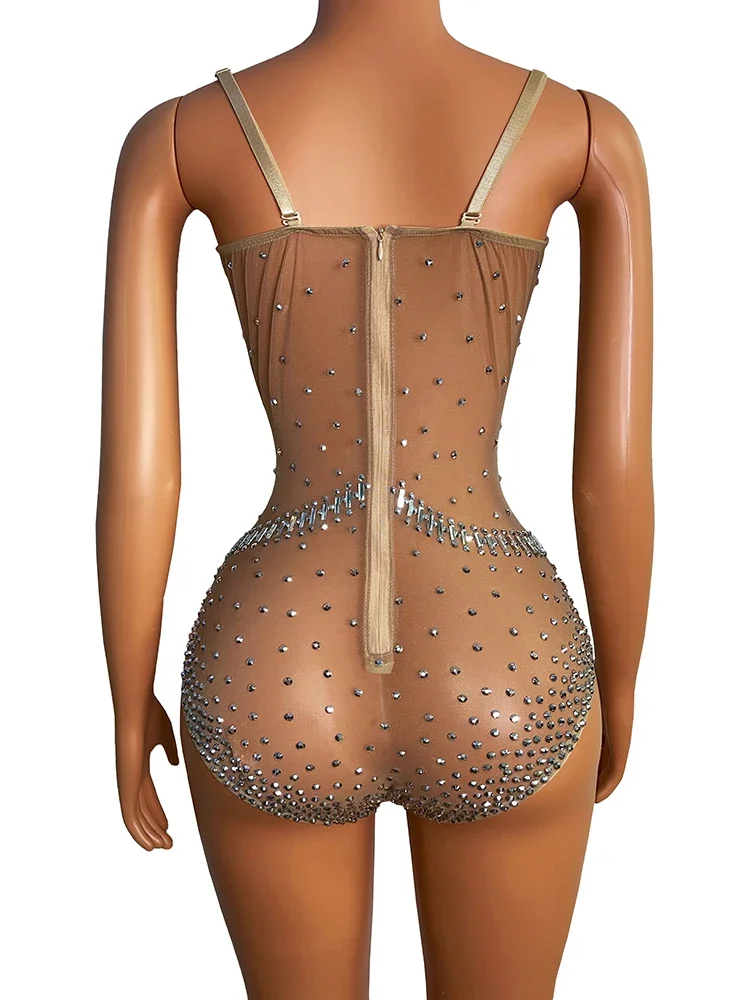 Женское боди, яркое серебристо – обзор и цена Rhinestone Banding Trim