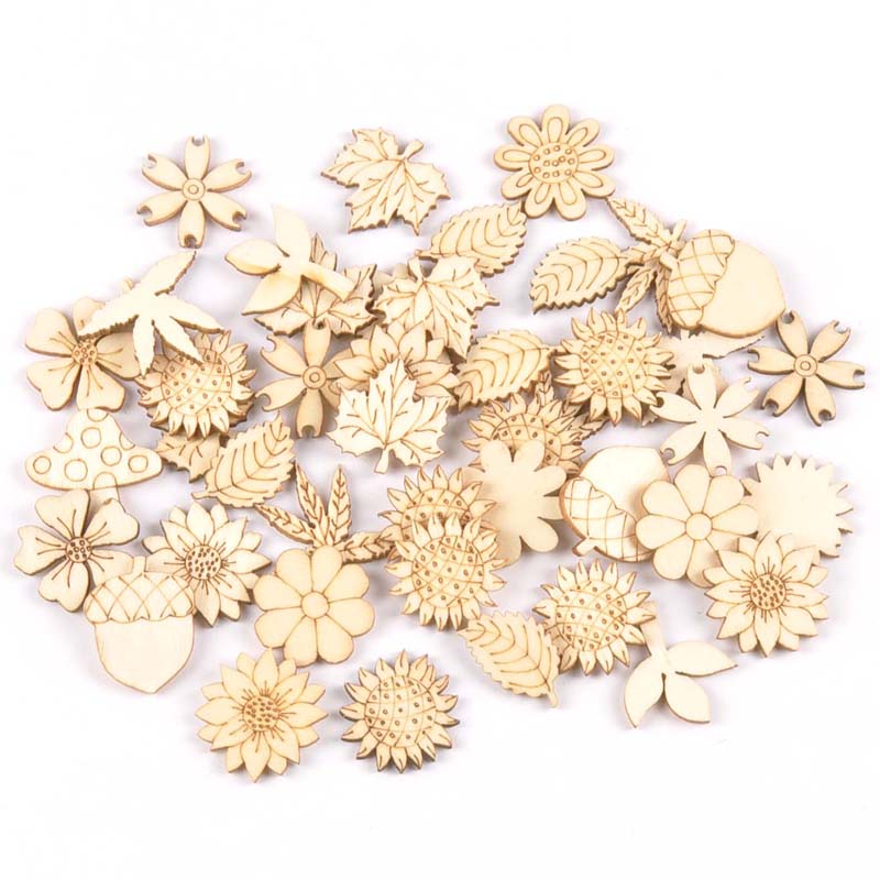30 шт., деревянные аксессуары  – обзор и цена Craft Embellishment