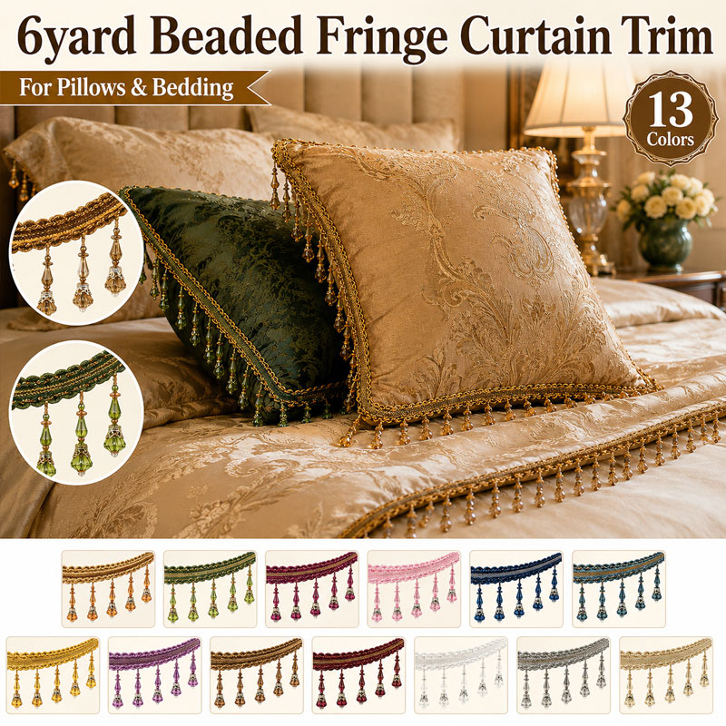 Бисерная бахрома с кисточками, – обзор и цена Beaded Trim Fringe