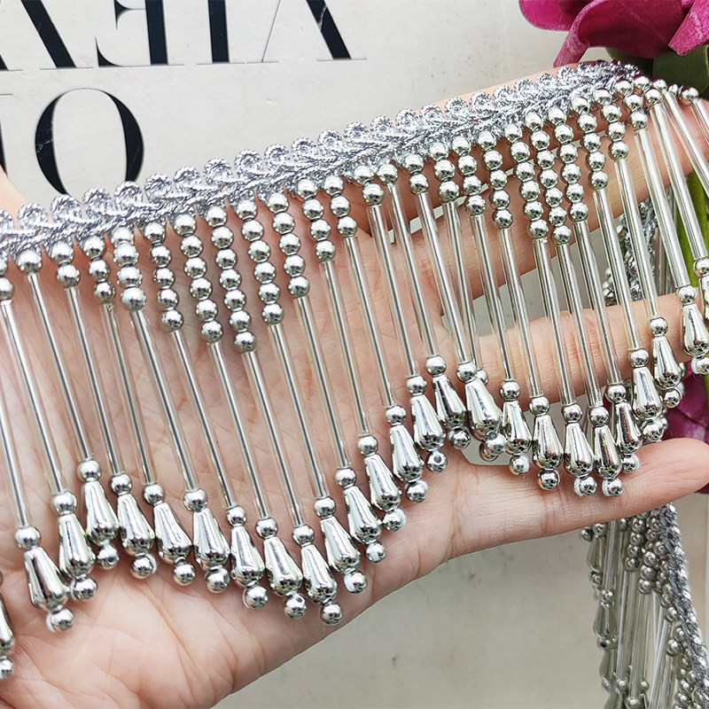НОВИНКА: Золотистая/серебриста – обзор и цена Beaded Trim Fringe