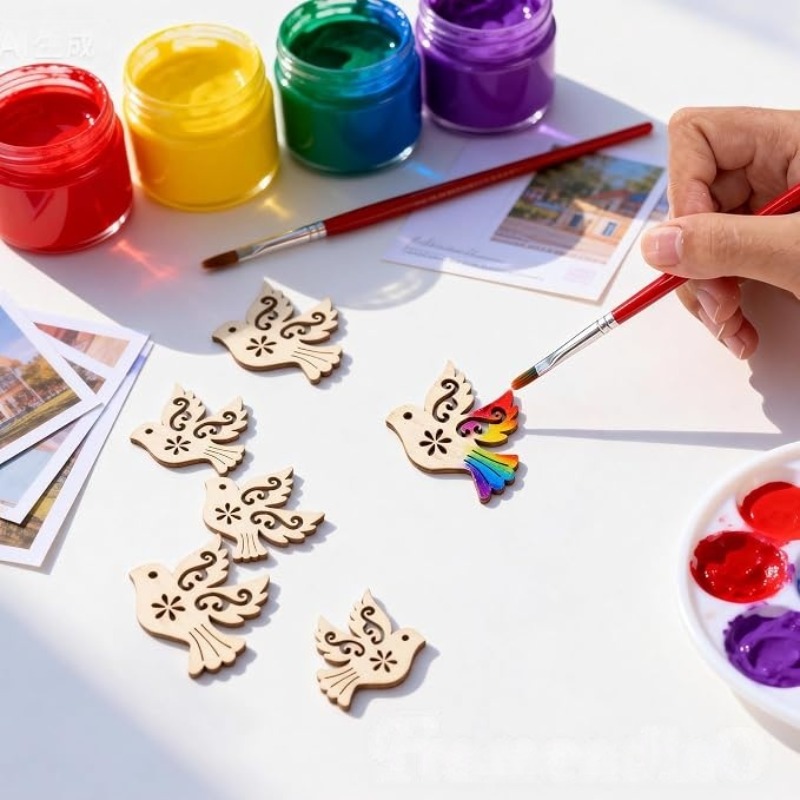 50 шт. неокрашенных деревянных – обзор и цена Craft Embellishments